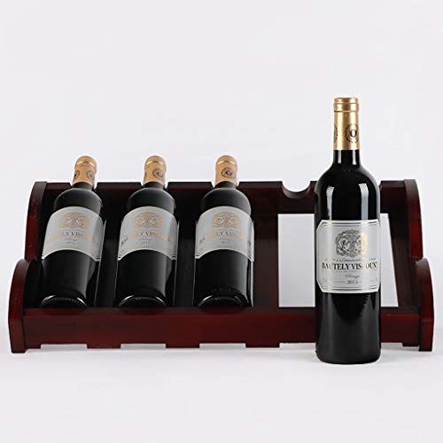 Soporte para Botellas de Vino de Madera Sólida 5 Plazas miniatura 5
