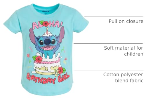 Image of Disney Girls Birthday T-Shirt Infant to Big Kid Sizes (18 Months - 14-16)