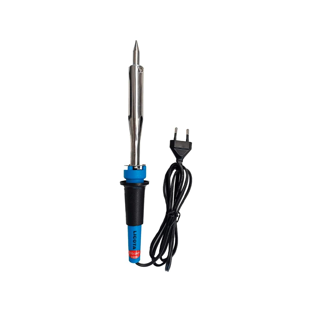 LICOTA | Soldador de Estaño Profesional 100W | Punta de 10mm | Estañador Eléctrico Ideal para Soldadura de Precisión, Reparaciones, Accesorios de Electrónica y Más | Soldador de Uso Industrial, 28.5cm