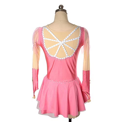 Vestidos De Patinação Artística, Malha Elástica De Manga Comprida Para Ginástica Conjunto De Roupa D