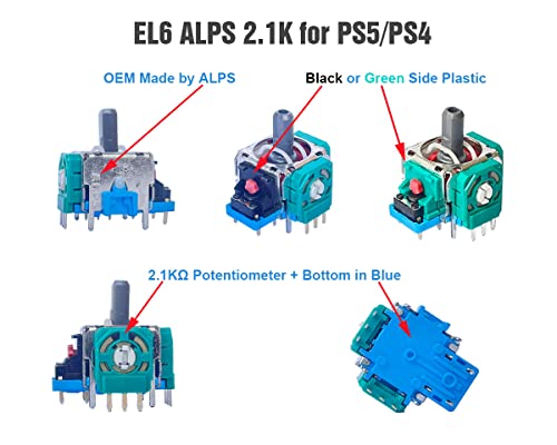 Image of ElecGear Replacement Joystick and Drift Fix PCB for Controllers, Analog Stick Controller Sensor Thumbsticks for PS5, PS4, Xbox, Xbox Elite, Switch Pro and more by ALPS and FU, Models from EL1 to EL7