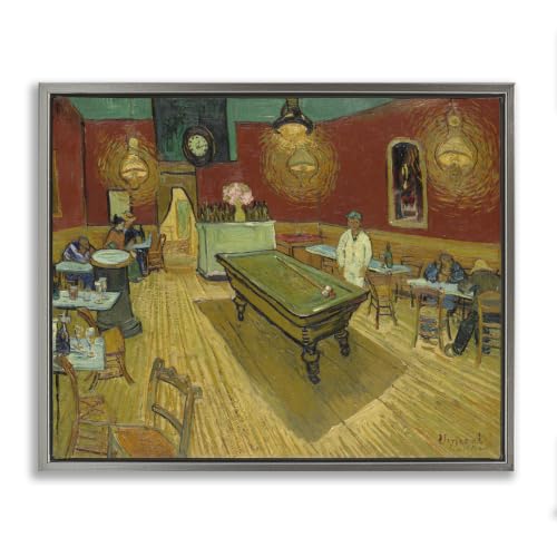 Van Gogh Night Cafe Cityscape, 24 x 30 Inch Canvas in Floater Frame