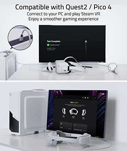 Syntech Link Cable 20 Ft Compatible With Quest2/Quest Pro/Pico 4 Accessories And Pc/Steam Vr, High Speed Pc Data Transfer, Usb 3.0 To Usb C Cable For Vr Headset And Gaming Pc #TOP1