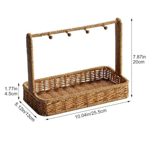 Panier pour collations et rangement bureau en osier tressé