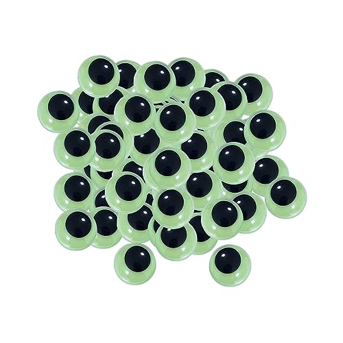 Dynwave Olhos que brilham no escuro Autocolantes Luminosos Redondos Olhos Móveis Olhos Googly Wiggle