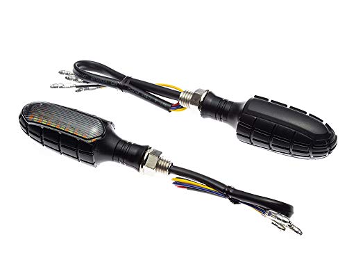 Moto Clignotants LED Noir Custom Éclairage Arrière Intégrable