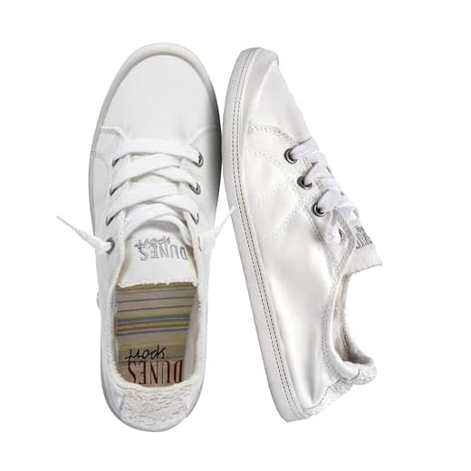 Dunes Sport Women's Reesa Canvas Sneaker, White, 9