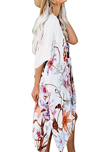 Image of Jayscreate Women's Breezy Summer Boho Kimonos Sheer Beach Cardigan Cover Up