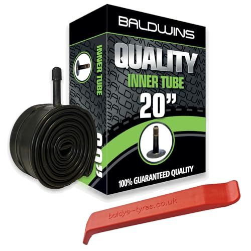 Baldwins Bike Inner Tube 20 x 1.75 to 2.125 Schrader Valve & BALDYS TYRE LEVER