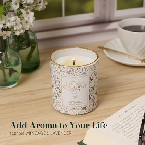 Image of Christian Art Gifts Grace is Sufficient Scented Candle: Soy Wax