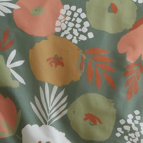 Funda de edredón reversible de 230 x 220 cm con diseño de flores pintadas King 4