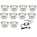10x Lampe de Spot A LED pour Terrasse Enterré Plafonnier DC12V 1W IP67 Ø45mm Lampe Extérieur Déco Pour Chemin Escalier Piscine Lampe blanc chaud