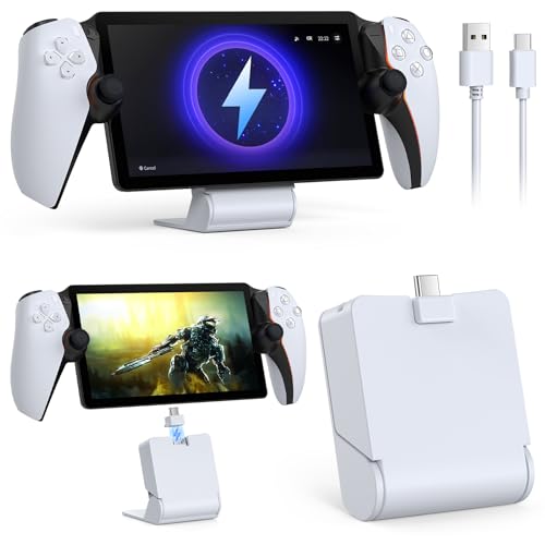 KOVA Playstation Portal用充電スタンド、ほとんどのシェルと互換性があり、マグネット式折りたたみ式ポータブル充電器ドックステーション、USB-Cケーブル付き、PSポータルリモートプレーヤーアクセサリー用充電器