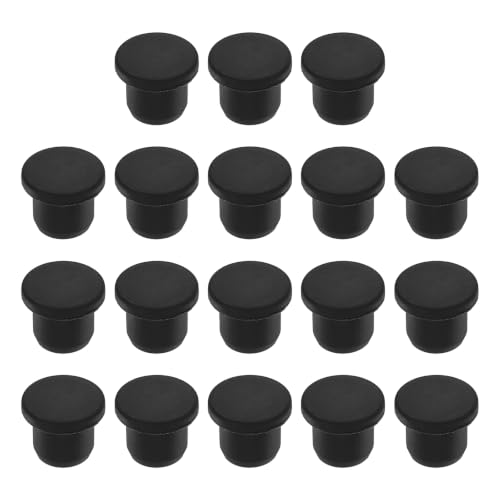 Image of MECCANIXITY 18pcs T-Shaped Silicone Plugs 11mm 7 /16 Inch Dia, Black | Snap in Plug Hole Seal Cover Round Rubber Stopper for 10.5-11mm Holes Kitchen Rubber Bulkheads Waterproof Sealing