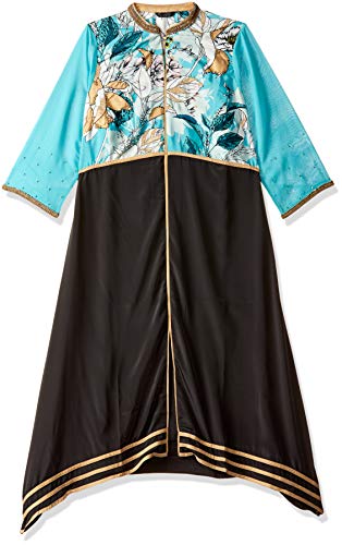 Biba Women’S Crepe Straight Crepe Kurta (18Fes11464-50053_Light Blue_10, Light Blue, M)