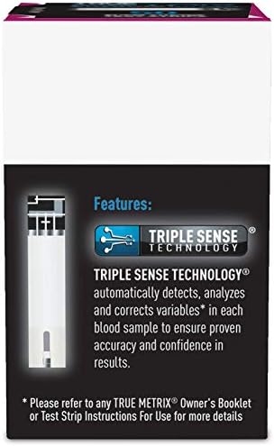 True Metrix Blood Glucose Test Strips Box of 50