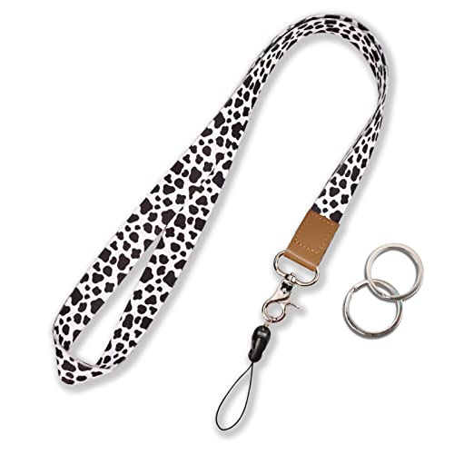 Lanyard for Key Chain,Neck Lanyard Key Chainï¼ŒKeychain for Women and Menï¼ŒID Badge lanyardï¼ŒKey Chain Holder(Cowï¼‰