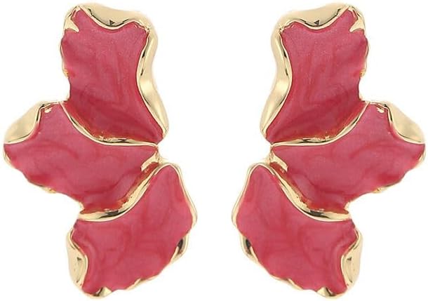 coadipress Irregular Flower Earrings for Women Unique Statement Petal Dangle Earrings Large Colorful Flower Earrings Fashion Chunky Floral EarringsTrendy Statement Earrings Jewelry Gifts
