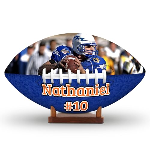 XSTZR Custom Football Class of 2026 Graduation Gift for Him Personalized Football with Name Logo or Photo Official Junior & Mini Sizes Gift for Coach Player Dad or Trophy
