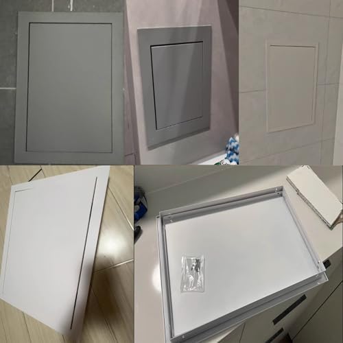 Waterproof Access Door Panel for Drywall - Magnetic Push-Button Switch, 16x20in Access Hole Cover for Bathroom Services, Durable and Easy Installation Access Panel