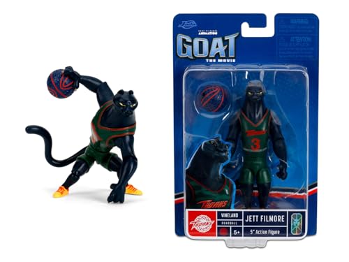 Jada Toys Goat The Movie Figur Jett (15 cm) – bewegliche Sammel- und Actionfigur aus Goat The Movie, mit Basketball Zubehör, 1:12 Actionfigur, ab 8 Jahre
