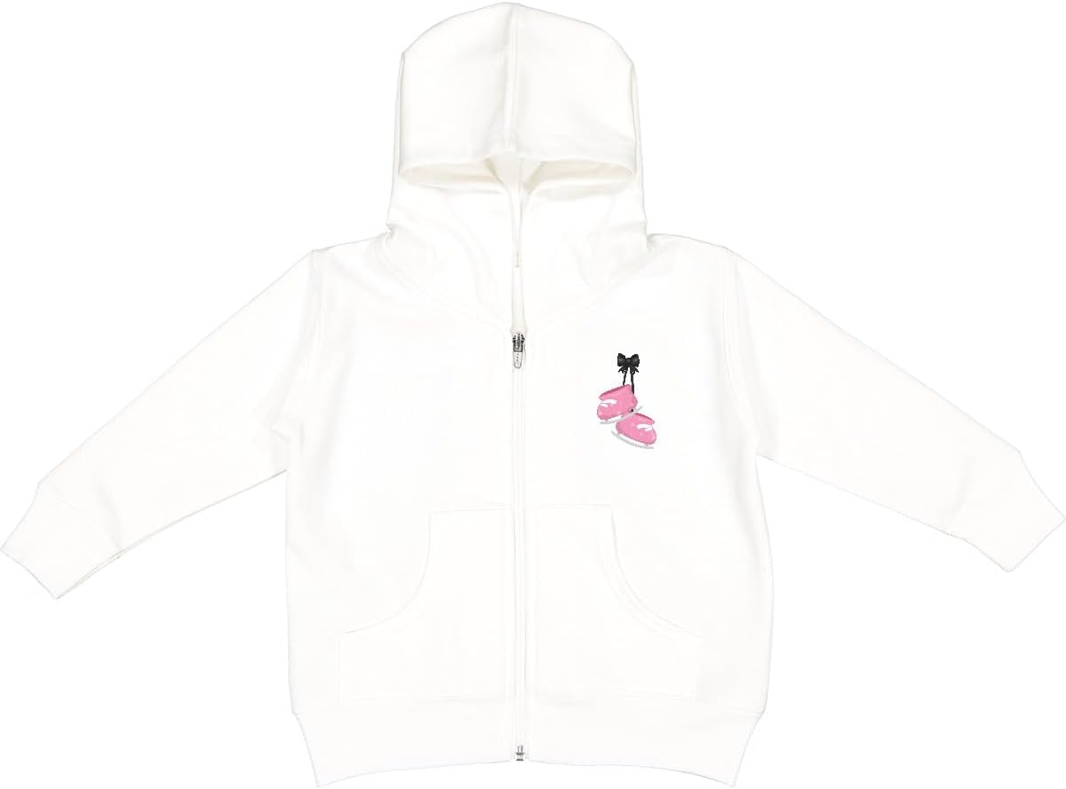 inktastic Pink Skates, Ice Skating, Figure Skating, Stars Toddler Hooded Jacket