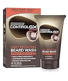 Just For Men Control GX Grey Reducing Beard Wash Shampoo, Gradually Colors Mustache and Beard, Leaves Facial Hair Softer and Fuller, 4 Fl Oz - Pack of 1