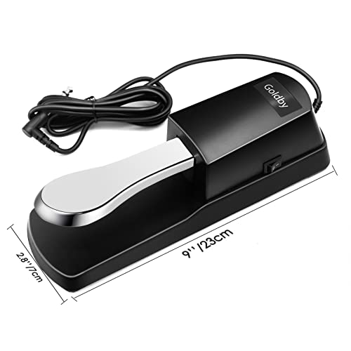 image for Goldby Piano Sustain Pedal, Universal Keyboard Foot Sustain Pedal for 