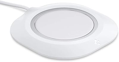 💎 70% MEGA DEAL! Spigen mag Fit diseñado para MagSafe Charger (2020-2023) Pad Funda Compatible con iPhone 17/16/15/14/13/12, AirPods Pro 3/2/1, AirPods 4 Soporte de Carga [No Contiene Cargador] – Blanco