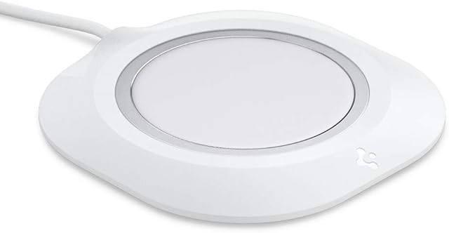 Spigen Mag Fit Designed for MagSafe Charger Pad Case Compatible with iPhone 12/12 Mini/12 Pro/12 Pro Max (Charger Not Included) - White