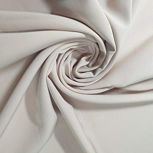 Textile Station Tissu de crêpe indonésienne doux de qualité supérieure, Tissus Ameublement - 112 cm - Au mètre (pêche)