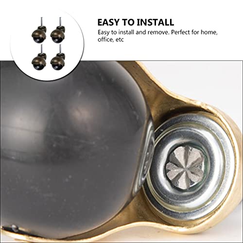 DOITOOL Rodízios giratórios vintage de 50 mm, rodas giratórias para cadeira de escritório, rodas uni