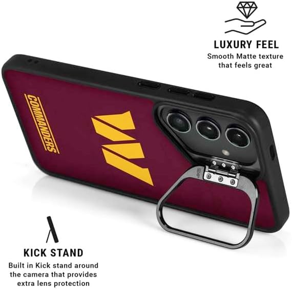 Skinit Kickstand Phone Case Compatible with Galaxy S24 Plus - Officially Licensed NFL Washington Commanders Distressed Design