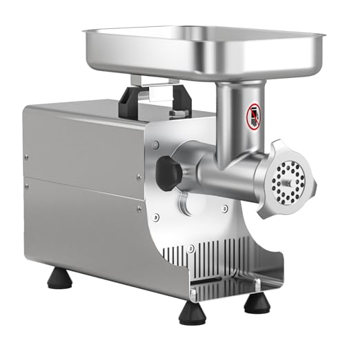 ARINOO Commercial Electric Meat Grinder #8, 0.6HP Heavy Duty Industrial Stainless Steel Meat Mincer with 2 Blades, 2 Plates & 3 Stuffing Tubes,Meat Grinder Machine for Home Kitchen & Restaurant Use by ARINOO - Image 8