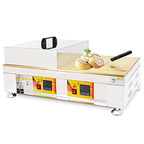MNSSRN Commercial Shufulei Manufacturing Machine, Kitchen Cooking Appliances with 2 Stainless Steel Covers, Puffy Egg Cream Crisp Pancake Machine