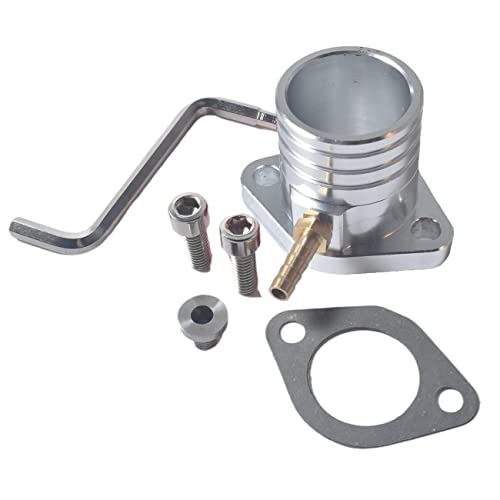 Performance Racing Intake Pipe Inlet Manifold Gasket Fits for Predator 420cc Go Kart & Mini Bikes,for VM34 Carburetor, for Honda GX270,GX390 with Screw Pulse Silvery