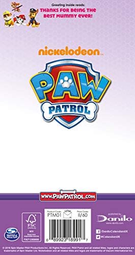Danilo Promotions Official Paw Patrol 'Chase & Skye' Mother's Day Card, Multi, 9 x 5 inch - Image 5