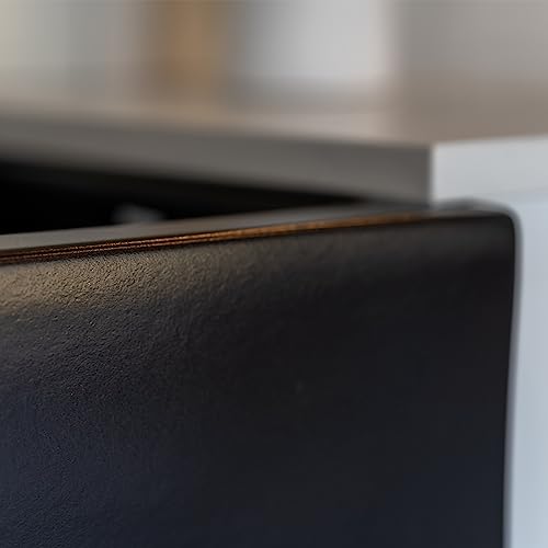 Parker Fireclay Quick-Fit Drop-In Farmhouse Kitchen Sink And Care Kit, 26" Matte Black Single Bowl With 3 Holes #TOP4