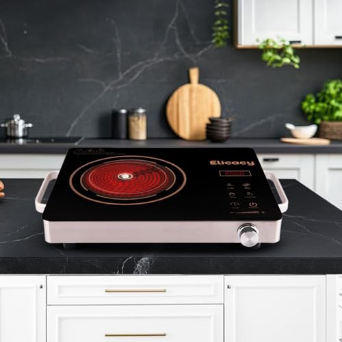 Image of Premium 2000 W Touch Panel Infrared Induction Cooktop 1 Year Warranty (Use With All Utensils) - Radiant (Black)