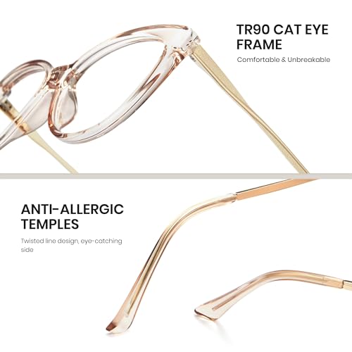 Image of Cyxus Cat Eye Blue Light Glasses for Women Reduce Eye Strain 8144 | Eye Protection,UV Protection,Ideal for Office Work Daily Wear