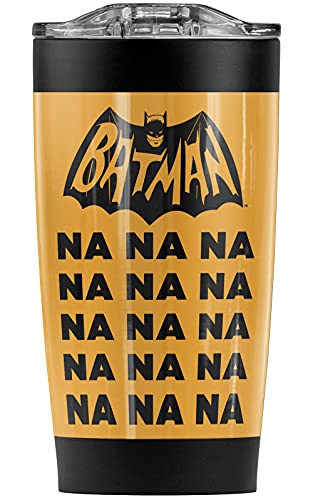 Batman Classic TV Series Na Na Na Too Stainless Steel Tumbler 20 oz Coffee Travel Mug/Cup, Vacuum Insulated & Double Wall with Leakproof Sliding Lid | Great for Hot Drinks and Cold Beverages