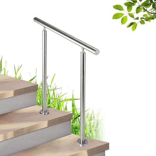 Rambarde d'escalier extérieure en acier inoxydable main courante pour 2 ou 3 marches