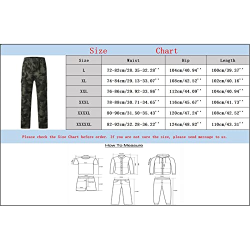 Cargo Pants For Men Baggy Men's Loose-Fit Cargo Work Pant Straight Outdoor Jogger Hiking Tactical Trousers Sweatpants Harem Pants(Khaki,Large) A40 #TOP6