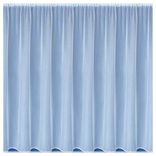 Tyrone Textiles Albany Plain White Brise Bise Net Curtain with Weighted Base & Rod Pocket - Drop - 274cm/108 - SOLD BY THE METRE