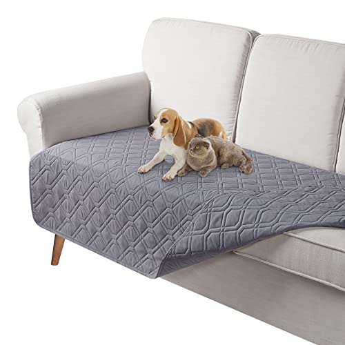 TAOCOCO Reversible Waterproof Sofa Cover: Sofa Bed Cover, Waterproof Furniture Protector Couch Cover, Sofa Slipcovers, Dog Sofa Bed(Pale Grey, 107 * 132CM)