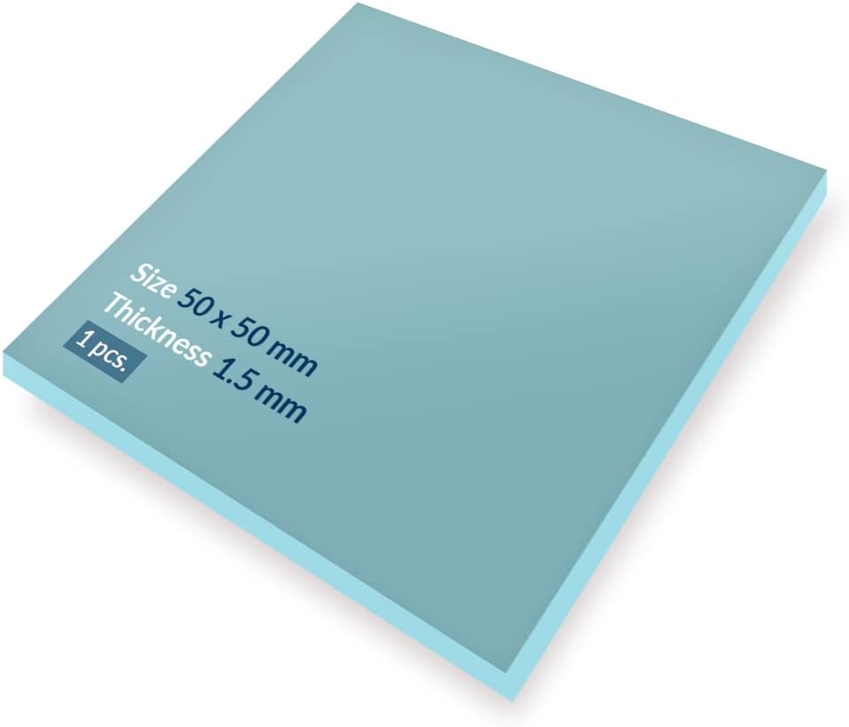 ARCTIC TP-2 (APT2560): Economic Thermal Pad, 50 x 50 x 1.5 mm (1 Piece) - Thermal pad, Excellent heat conduction, Low hardness, Ideal gap filler, Easy installation, Safe handling - Blue