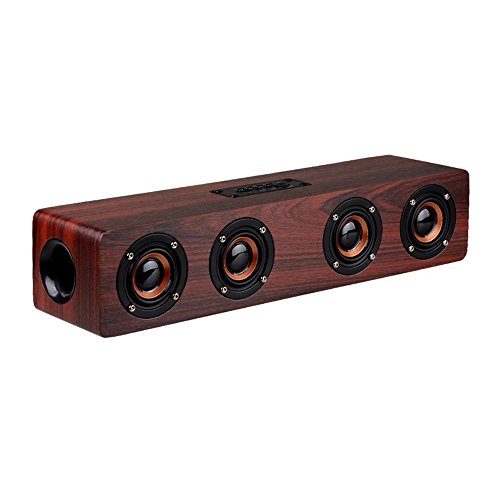 Anynow HiFi Wireless Wooden Bluetooth Speaker Desktop Speaker Support TF Card AUX Handsfree