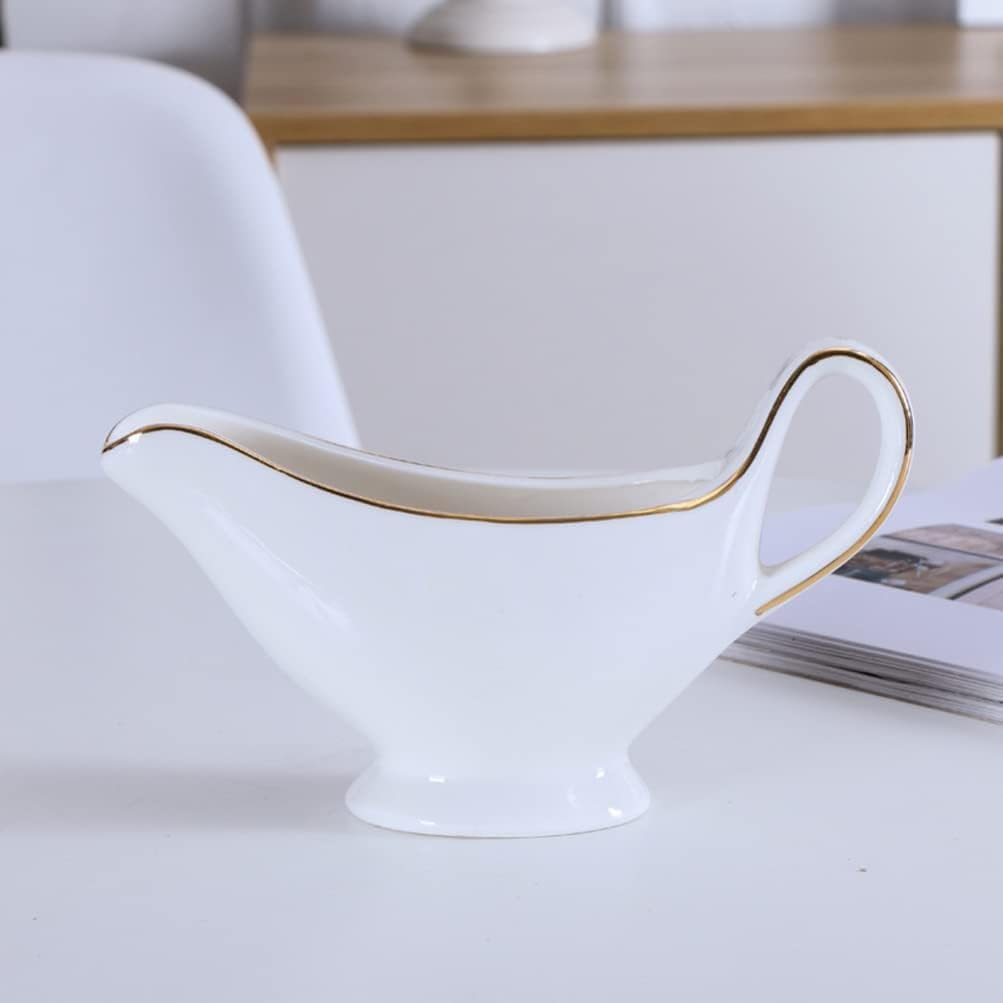 QUNINE Ceramica Salsa di sugo Barca caffè Latte Creamer Brocca Piatto Salsa Brocche Porcellana Condimenti Brocca Condimento Tazza Condimento Ciotola per Insalata Cucina Casa
