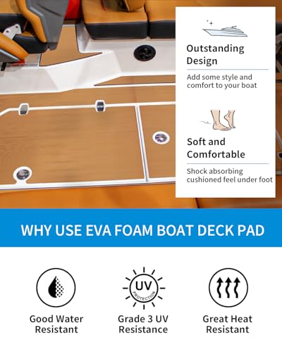 Revêtement de sol de bateau brossé autocollant antidérapant en mousse EVA