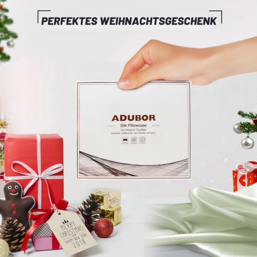Adubor 100% Seidenkissenbezug 80x80cm für Haar und Haut mit Reißverschluss – Ansicht 6
